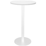 RAPIDLINE DRY BAR TABLE 600 X 1050MM NATURAL WHITE TABLE TOP  WHITE POWDER COAT BASE