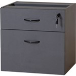 RAPID WORKER FIXED DESK PEDESTAL 2DRAWER LOCKABLE 465 X 447 X 454MM IRONSTONE