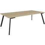 RAPIDLINE ETERNITY MEETING TABLE 2400 X 1200MM NATURAL OAKBLACK