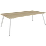 RAPIDLINE ETERNITY MEETING TABLE 2400 X 1200MM NATURAL OAKWHITE