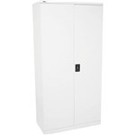 RAPIDLINE GO SWING DOOR CUPBOARD 3 SHELVES 910 X 450 X 1830MM WHITE SATIN
