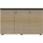 RAPID INFINITY DELUXE 3 SWING DOOR CUPBOARD 1500 X 450 X 730MM NATURAL OAK LAMINATE BLACK RIGID EDGING