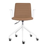 RAPIDLINE PIXEL SWIVEL 5 STAR BASE CHAIR WITH ARMS AMBERWHITE