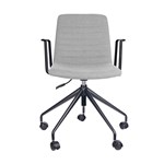 RAPIDLINE PIXEL SWIVEL 5 STAR BASE CHAIR WITH ARMS LIGHT GREYBLACK
