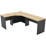 RAPID WORKER CORNER WORKSTATION COMPLETE 2100 X 1500 X 600MM OAKIRONSTONE