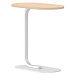RAPIDLINE SELENE SIDE TABLE NATURAL OAK TOP WHITE BASE