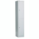 GO STEEL LOCKER 2 DOOR 305 X 455 X 1830MM SILVER GREY