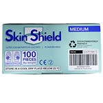 SKIN SHIELD LATEX EXAMINATION GLOVES MEDIUM CREAM BOX 100