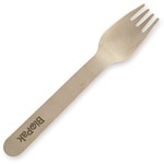 BIOPAK WOODEN FORK 160MM PACK 100