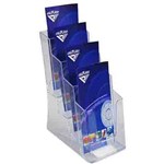 ITALPLAST BROCHURE HOLDER 4TIER DL CLEAR