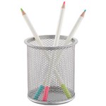 ITALPLAST WIRE MESH PENCIL CUP SILVER
