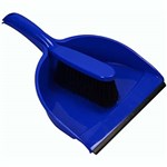 ITALPLAST DUSTPAN AND BRUSH SET BLUE