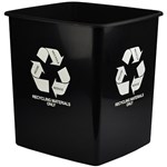ITALPLAST GREENR TIDY BIN RECYCLE ONLY 15 LITRE BLACK