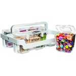DEFLECTO STORAGE CADDY ORGANISER WHITECLEAR