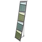 DEFLECTO PORTABLE MESH EXHIBITION STAND 4 X A4 BLACK