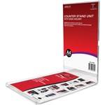 DEFLECTO COUNTER STAND WITH SIGN HOLDER PORTRAIT A4 CLEAR