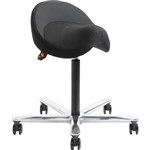 NORJ 2D TILT SEAT POLISHED 5 FIN CHROME BASE BLACK