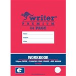 WRITER PREMIUM WORKBOOK PLAINQLD RULED YEAR 2 64 PAGE 100GSM 330 X 240MM PRAWN
