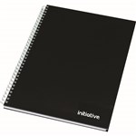 INITIATIVE TWINWIRE NOTEBOOK HARD COVER 160 PAGE A4 BLACK