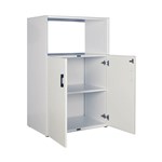 STEELCO 2 TIER 1 OPEN SHELF CABINET 1200 X 800 X 450MM WHITE