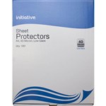 INITIATIVE SHEET PROTECTORS 35 MICRON A4 CLEAR BOX 100