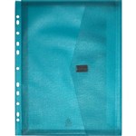 POP POLYWALLY BINDER WALLET HOOK AND LOOP CLOSURE 30MM GUSSET A4 BLUE