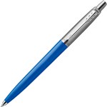 PARKER JOTTER ORIGINALS BALLPOINT PEN MEDIUM BLUE INK MEDIUM STAINLESS STEEL  BLUE TRIM