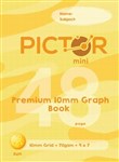 PICTOR PREMIUM MINI 225 X 175MM  48 PAGE GRID BOOK 10MM SQUARES 70GSM SUN