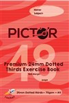 PICTOR PREMIUM A4 48 PAGE EXERCISE BOOK 24MM DOTTED THIRDS 70GSM ROCKET