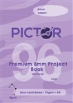 PICTOR PREMIUM A4 96 PAGE PROJECT BOOK 8MM PLAINRULED 70GSM LIBRA