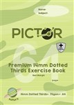 PICTOR PREMIUM PRO A4 64 PAGE PP EXERCISE BOOK DOTTED THIRDS 14MM 70GSM SATURN
