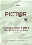 PICTOR PREMIUM PRO A4 64 PAGE PP EXERCISE BOOK DOTTED THIRDS 18MM 70GSM PLUTO