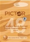 PICTOR PREMIUM PRO A4 48 PAGE PP EXERCISE BOOK 18MM DOTTED THIRDS 70GSM MERCURY