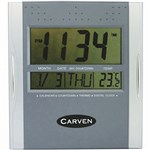 CARVEN DIGITAL CLOCK 210MM SILVER