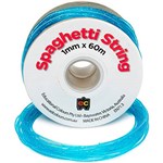 EDUCATIONAL COLOURS SPAGHETTI STRING PVC TUBE 1MM X 60M GLITTER SEA BLUE