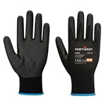 PORTWEST NPR15 NITRILE FOAM TOUCHSCREEN GLOVE LARGE BLACK PACK 12
