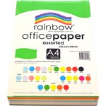RAINBOW COLOURED A4 COPY PAPER 80GSM 500 SHEETS ASSORTED