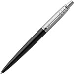 PARKER JOTTER BALLPOINT PEN MEDIUM BLUE INK BOND STREET BLACK CHROME TRIM