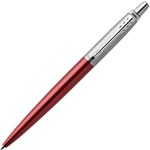 PARKER JOTTER BALLPOINT PEN MEDIUM BLUE INK KENSINGTON RED CHROME TRIM