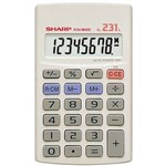 SHARP EL231L BASIC FUNCTION 8 DIGIT CALCULATOR WHITE