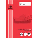 OLYMPIC NP126 EXERCISE BOOK NSW 12MM RULING 55GSM 64 PAGE 250 X 175MM RED