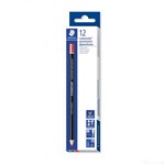 STAEDTLER 108 LUMOCOLOR PERMANENT GLASOCHROM PENCILS RED BOX 12