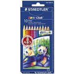 STAEDTLER 126 NORIS CLUB MAXI LEARNER COLOURED PENCILS ASSORTED PACK 10