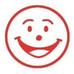 STAEDTLER 2SHINY MERIT STAMP SMILEY FACE RED