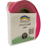 RAINBOW STRIPPING ROLL RIBBED 25MM X 30M PINK