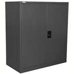 STEELCO STATIONERY CABINET 2 SHELVES 1015 X 914 X 463MM GRAPHITE RIPPLE