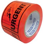 STYLUS PRINTED PACKAGING LABELS URGENT 75 X 50MM FLUORO ROLL 500