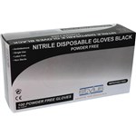 STYLUS NITRILE POWDERFREE DISPOSABLE GLOVES LARGE BLACK PACK 100