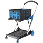VCART FOLDING TROLLEY WITH BASKET 75KG CAPACITY