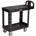 RUBBERMAID HEAVY DUTY UTILITY CART FLAT SHELF BLACK